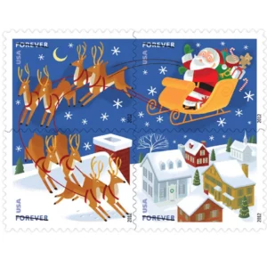 Santa and Sleigh Forever Stamps