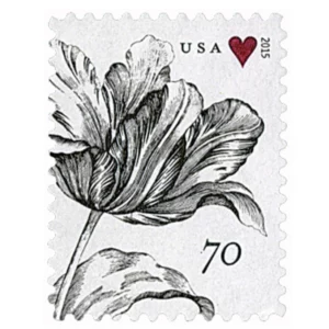 2015 Wedding Series: Vintage Tulip Two Ounce First Class Postage Stamps